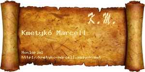 Kmetykó Marcell névjegykártya